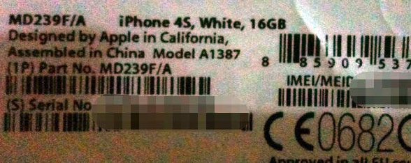 iPhone 4S’s box label surfaces 1 iPhone 4S