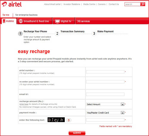 Now Recharge your Airtel mobile through airtel.in 1 airtel-online-mobile-recharge