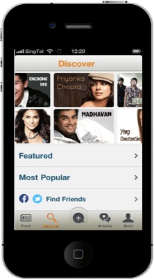 Bubbly app - Discover tab
