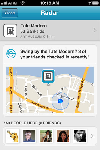 Foursquare v4.0 for iOS 5 now comes with “Radar” 2 FS radar