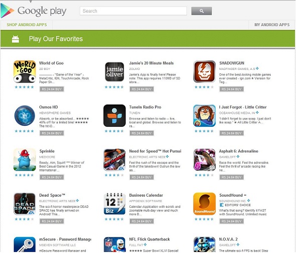 Select Android apps selling at just Rs. 25; thanks to the launch of Google Play 2 Google-Play-Sale-List