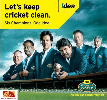 Idea Unites 6 World Cup Champions to Keep Cricket Clean 1 Idea-Cricket-450x450