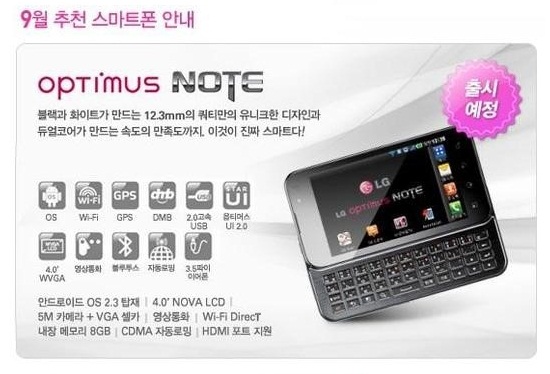 LG optimus note