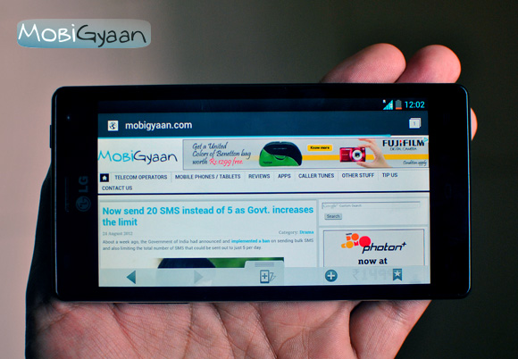 Review: LG Optimus 4X HD 13 browser
