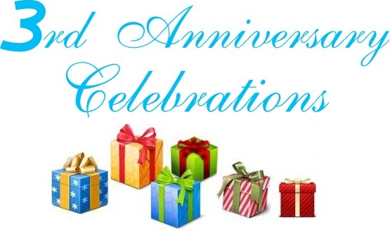 3rd Anniversary Celebrations: Blog and Win Contest 1 3rd-anniversary-celebrations