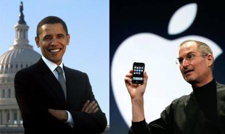 Steve Jobs had a dinner with President Obama 1 Steve-and-Obama-450x450