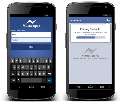 messenger for android phone list