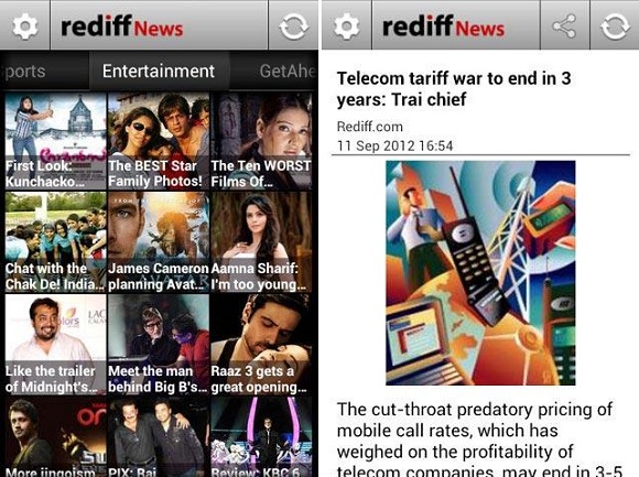 Rediff-News-App  
