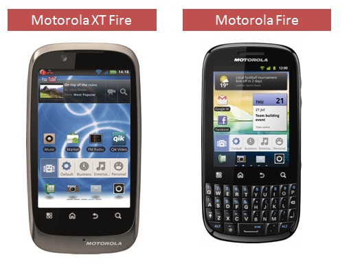 motorola fire and fire xt