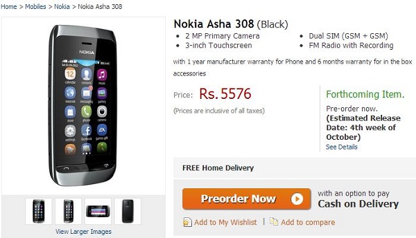 Nokia Asha 308 already available online for Rs.5,799; Asha 309 coming soon 2 Nokia-Asha-308-Flipkart