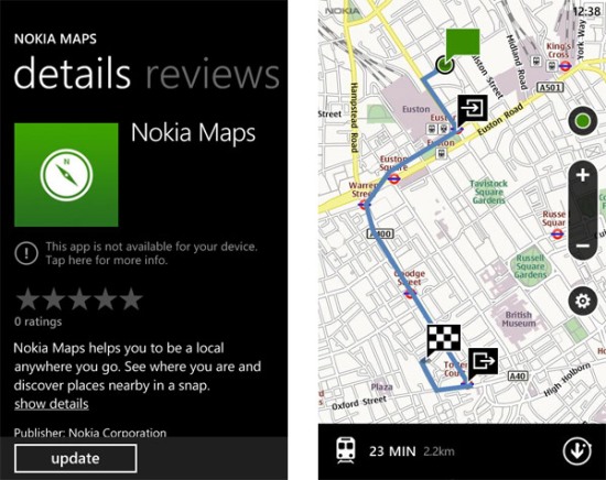 Nokia maps WP7