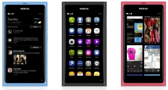 nokia n9 three colours