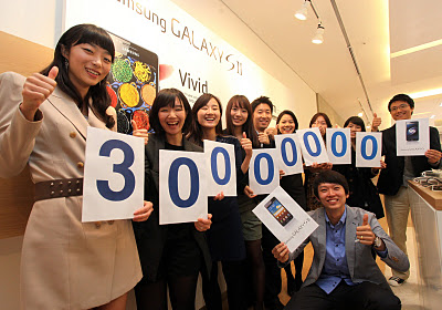 Samsung Galaxy S and Galaxy S II reach a combined sale of 30 million units 1 GALAXY SS2 30 million-1