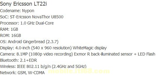 Sony LT22i Nypon and ST21i Tapioca specs emerge 2 sony-nypon-spec