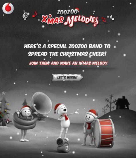 Vodafone launches Zoozoo X'mas Melodies' Facebook App for Christmas