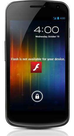 No Flash for Ice Cream Sandwich, at least for now 1 Android-ICS-No-Flash