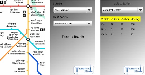 Delhi Metro Navigator App for Android 2 delhi metro navigator 1