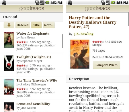 Goodreads App launched for the Android platform 1 goodreads_app
