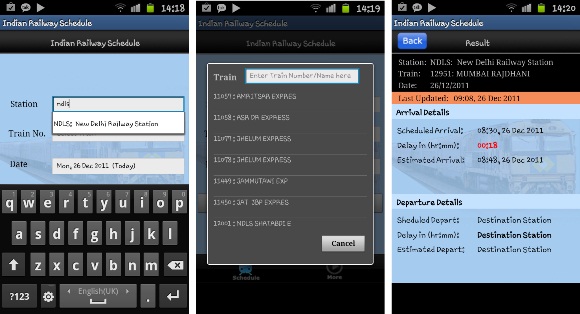 App of the Week: Indian Railway Schedule for Android 2 indian-railway-schedule-screen