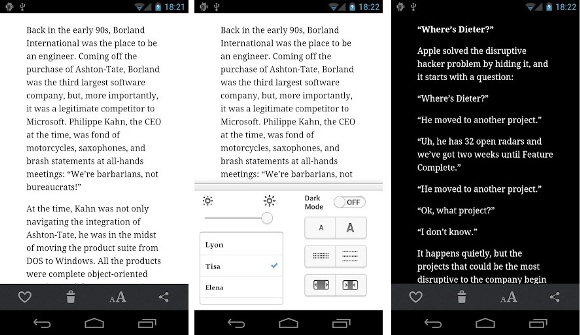 Save your web pages for offline reading on your Android device thanks to Instapaper 2 instapaper-screen