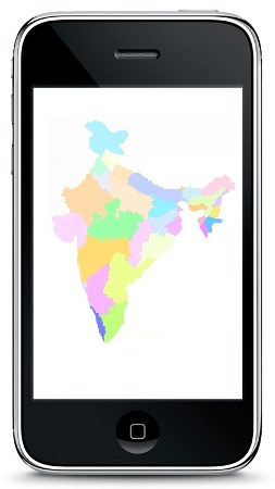 iphone india map