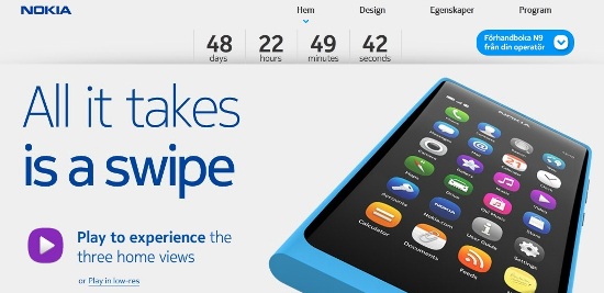 The N9 countdown disappeared from Nokia Sweden’s website 1 n9 countdown