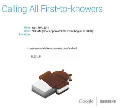 October 19 is Ice Cream Sandwich and Nexus Prime Day 2 samsung-event