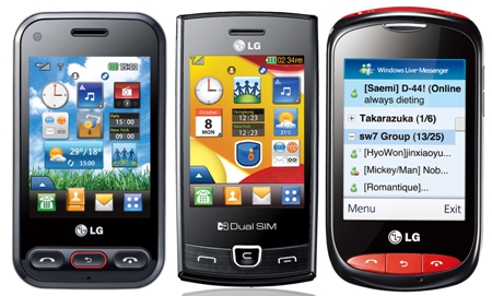 LG launches 3 new mobiles - T30i, T325 & P520 in India 1 Lg-new-mobile-450x450