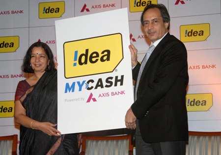 Idea and Axis Bank provide financial solutions through mobiles 1 idea-my-cash-launch