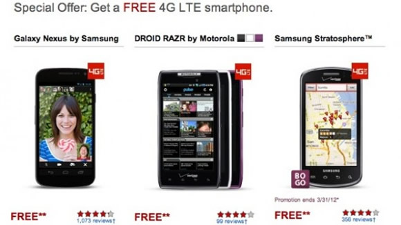 Verizon hands out free Motorola Razr, Samsung Galaxy Nexus and Samsung Stratosphere to loyal customers 1 verizon-free-galaxy-nexus-droid-razr-stratosphere
