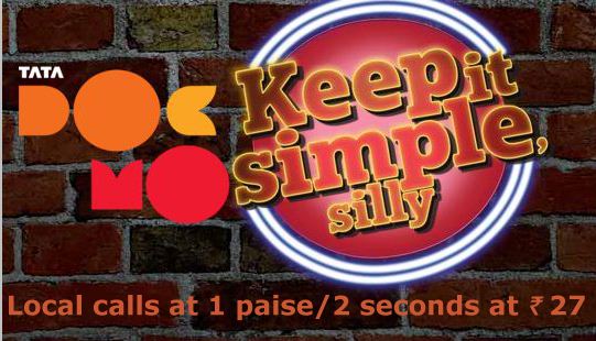 Tata Docomo offers all Local calls at 1 paise/2 seconds on RC 27 in Maharashtra 1 docomo30paise
