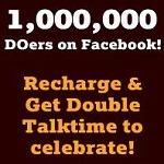Tata Docomo offers Double Talktime in celebration of 1 Million fans on Facebook 1 fbdocomo