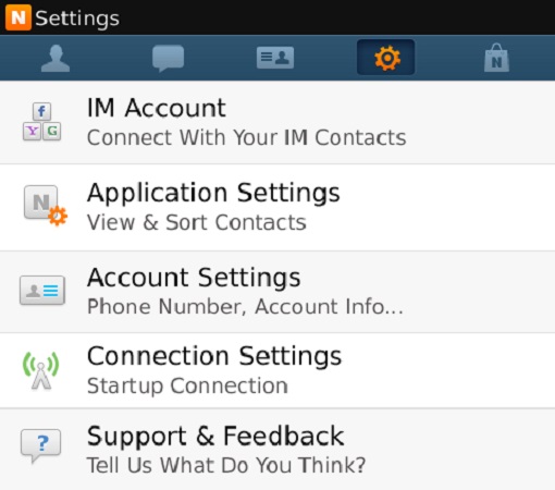 Nimbuzz-blackberry-settings