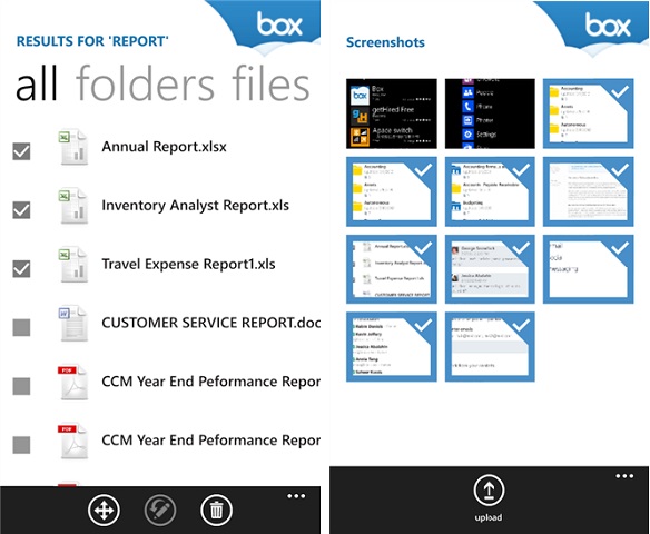 Box app for Windows Phone