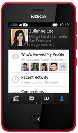 Nokia Asha Linkedin App