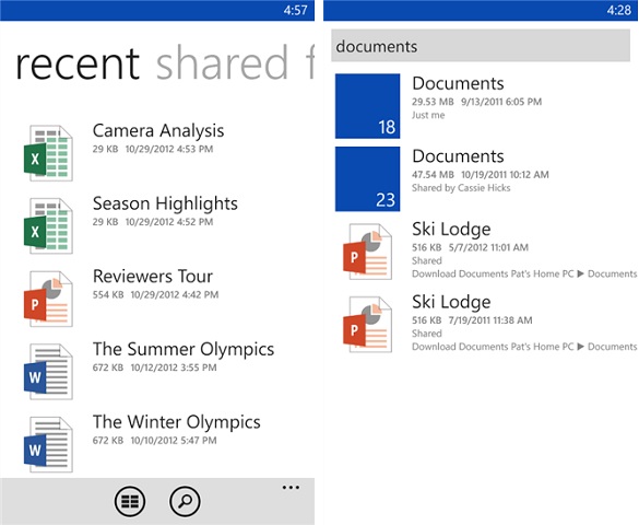 Skydrive for Windows Phone