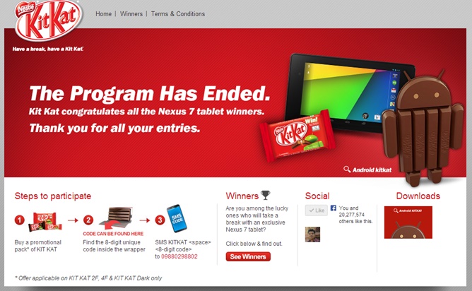 Nexus 7 KitKat Contest