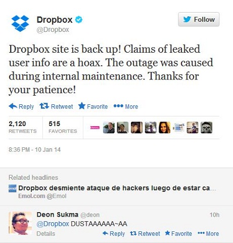 Dropbox hacked