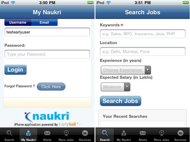 Naukri app