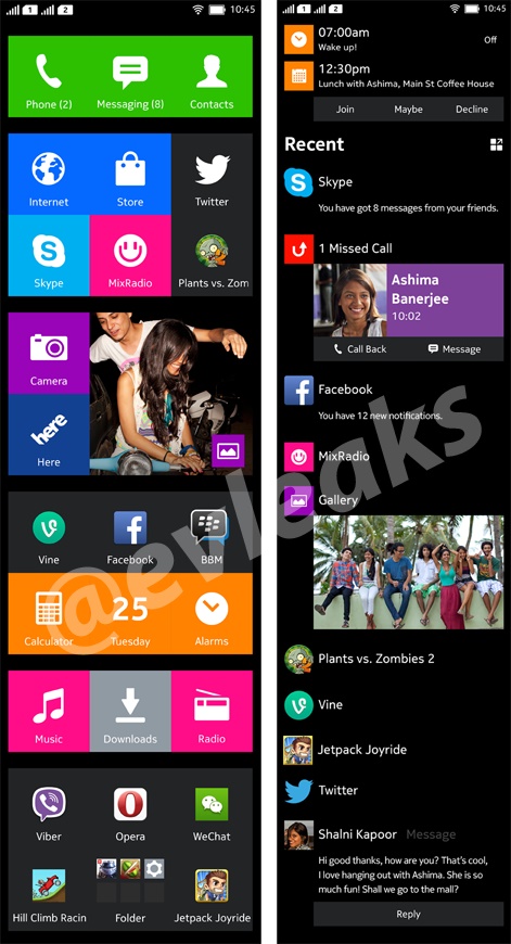 Nokia Normandy interface