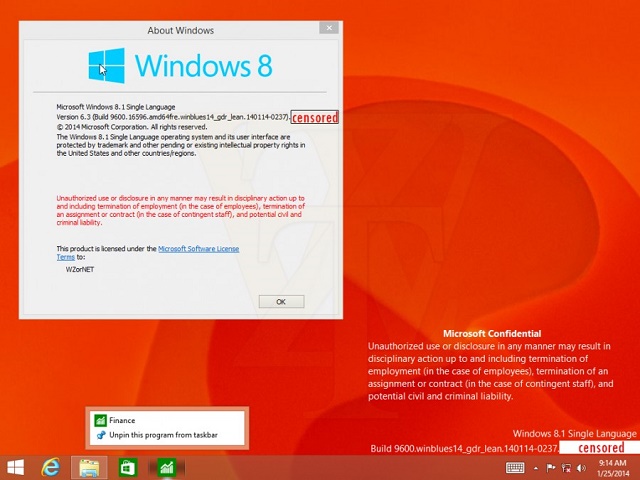 Windows 8.1 Update 1 leak