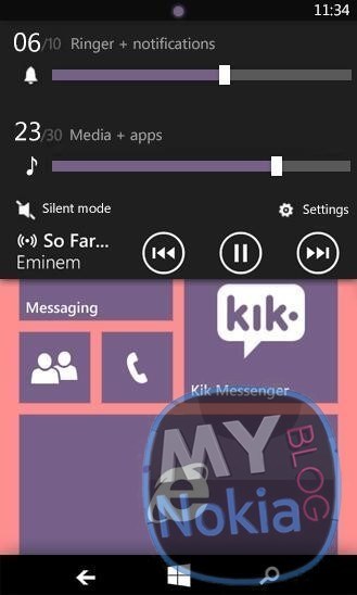 Leaked Windows Phone 8.1 screenshot