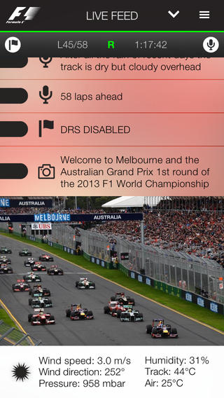 Formula 1 official app 2