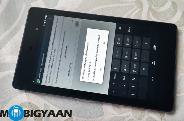 How to run WhatsApp on tab 6