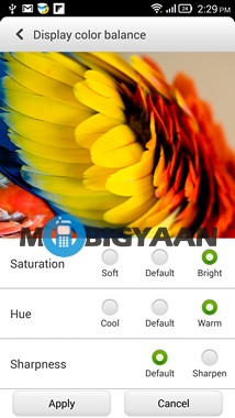 Lenovo Vibe Z display