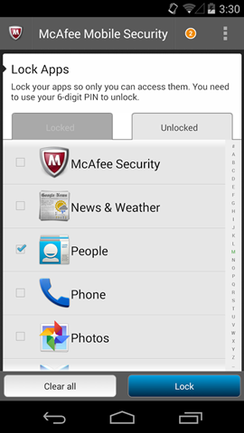 McAfee Mobile Security2