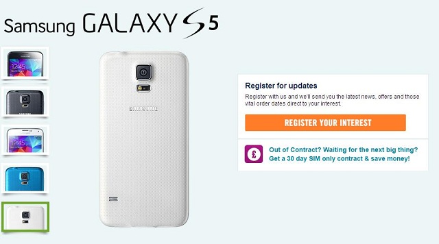 Samsung Galaxy S5 pre-registrations 2