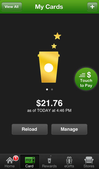 Starbucks app 1