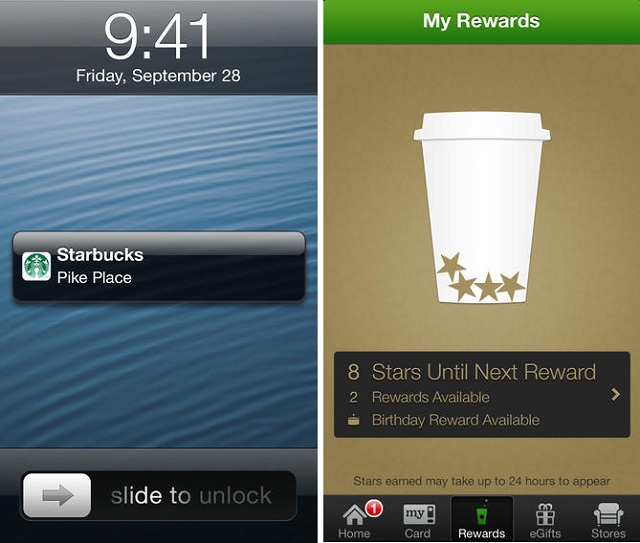 Starbucks app 2
