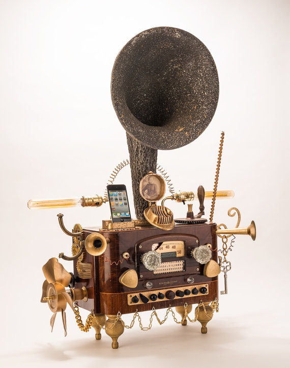 Steampunk Gramophone 4